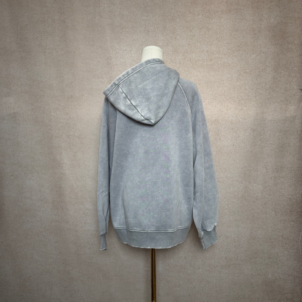 Zenana Mineral Stone Washed Super Soft Oversized Hoodie with Kangaroo Pocket - Picture 5 of 7